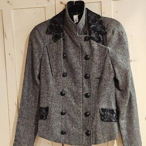 Womens 2B Rych Herringbone Double-Breasted Jacket – Size 6